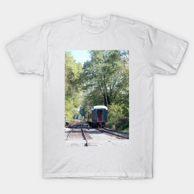 Train Caboose -  Walkersville, MD T-Shirt by searchlight